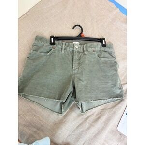 Gap Mens Sage Green Corduroy Raw Hem Shorts Size 10 35 Waist